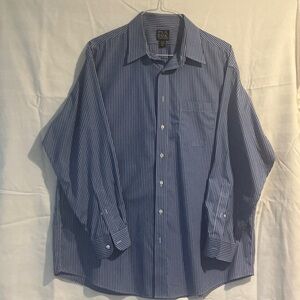 Jos. A. Bank Blue Striped Dress Shirt